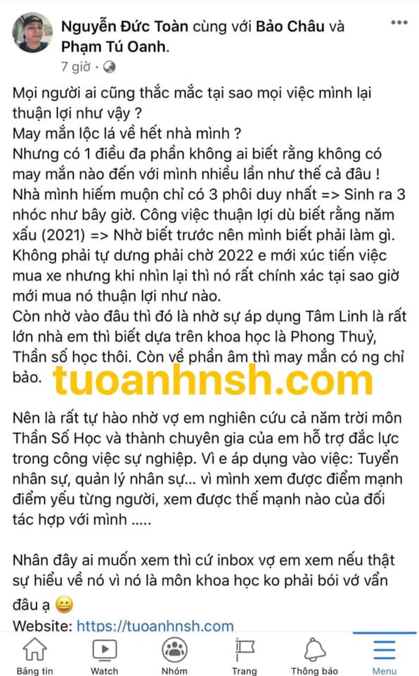 Năm cá nhân số 7 trong thần số học pitago