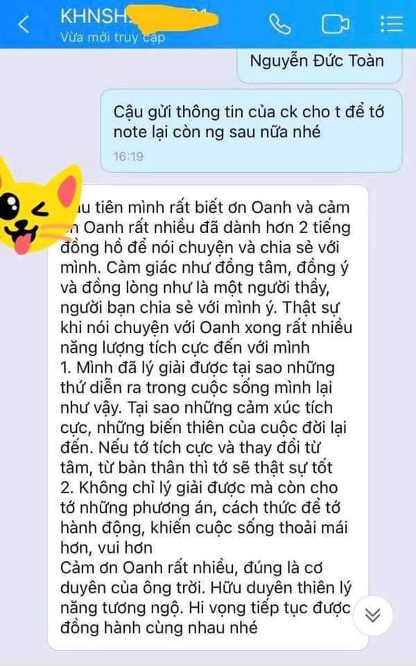 Phản hồi Tra cứu thần số học Tú Oanh