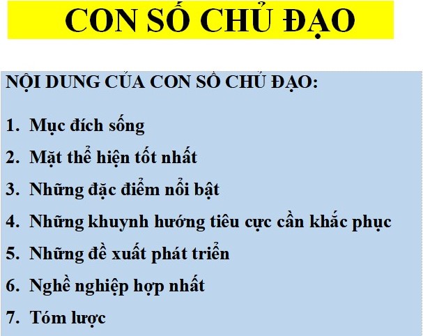 Con số chủ đạo là gì? Cách tính con số chủ đạo trong thần số học pitago