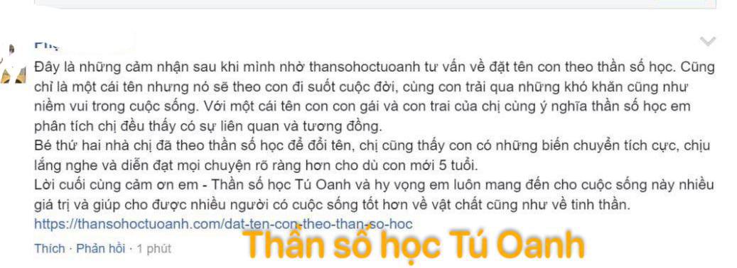 Đặt tên con theo thần số học online