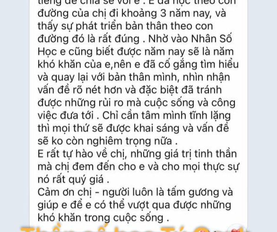 Thần số học giúp em biết trước - có sự chuẩn bị để tránh rủi ro