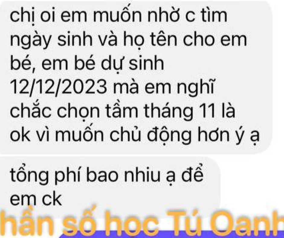 Chọn ngày sinh theo thần số học 2023 - ngày dự sinh từ 1/11 - 12/12