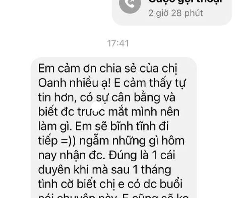 Sau buổi nói chuyện giúp em tự tin và cân bằng trở lại - Thần số học 2023